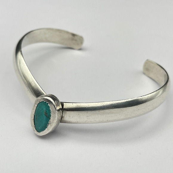 Somerset Sterling Silver Turquoise Cuff Bracelet Boho Chevron Stacking‎ Cuff